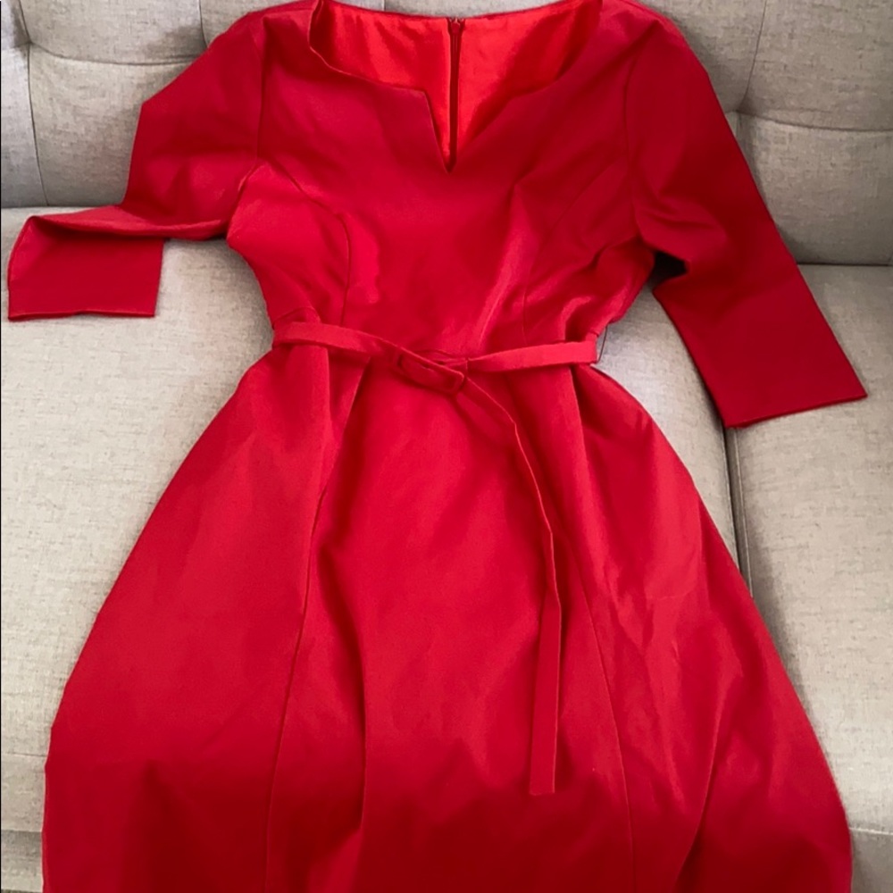 Red dress long sleeve